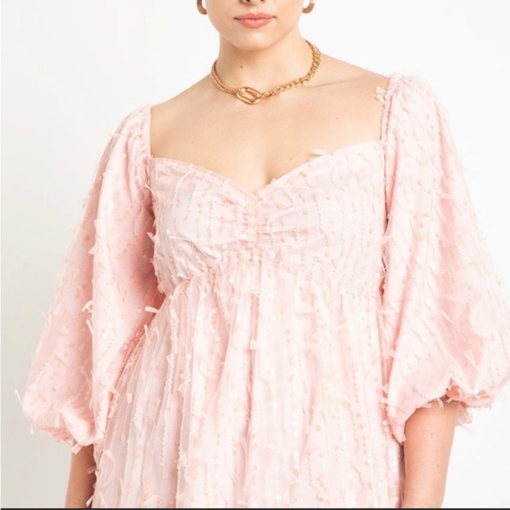 ELOQUIl | Romantic Pink Sequin Dress | New With Tags  | SZ: 20